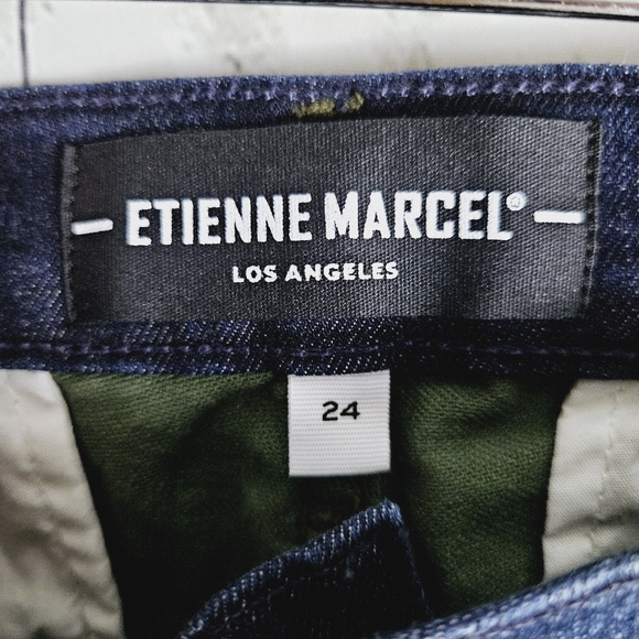 ETIENNE MARCEL | Military color block cropped ankle slim fit utility pants - Picture 9 of 12